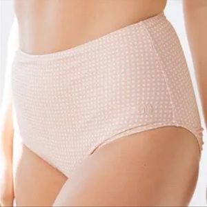 Albion NWT pink checkers high waist bikini bottoms- large